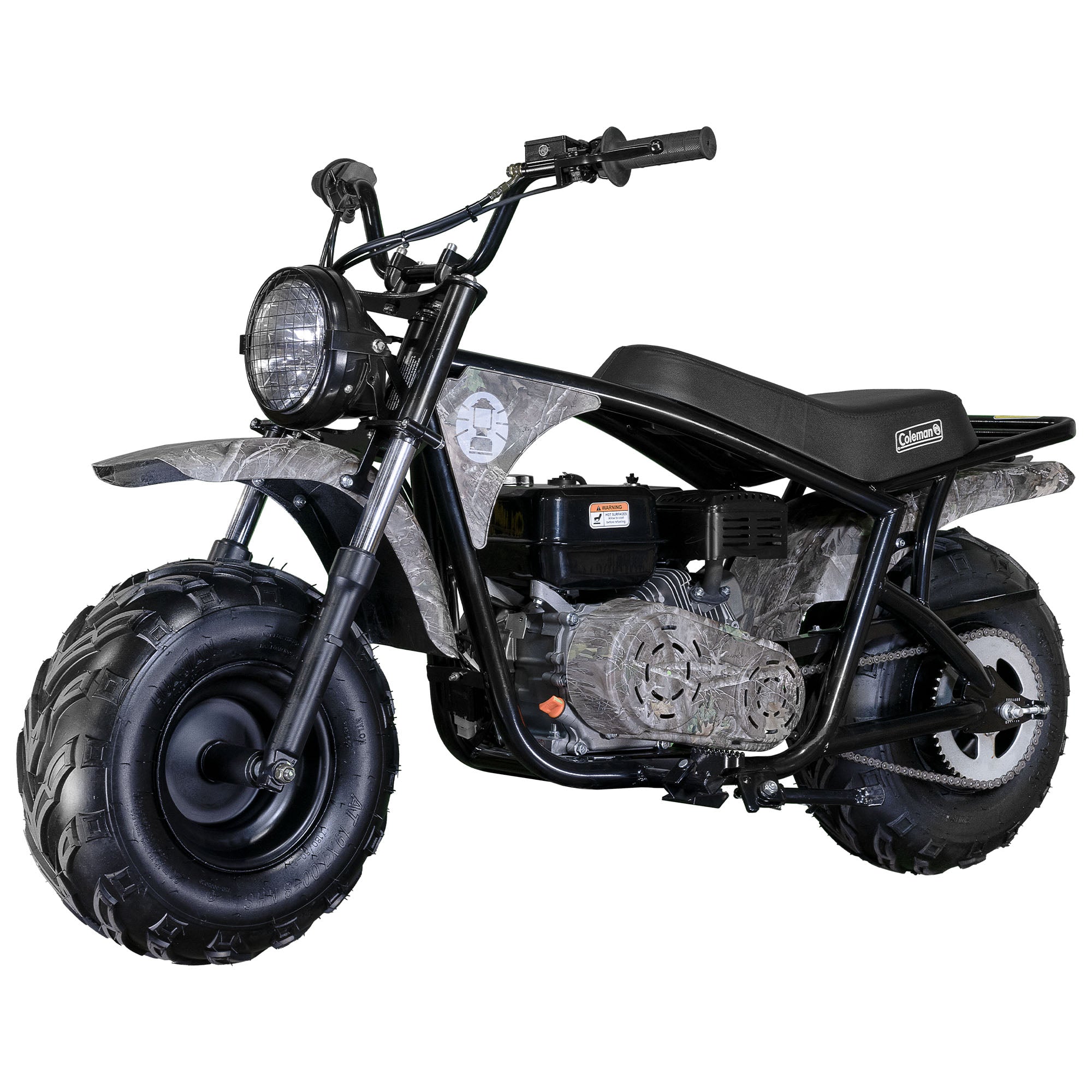 coleman 200cc mini bike horsepower B200RSV double shock absorbers minimize vibrations and shocks thus ensuring an enjoyable ride User Coleman CT200U-EX Digital Camo Mini